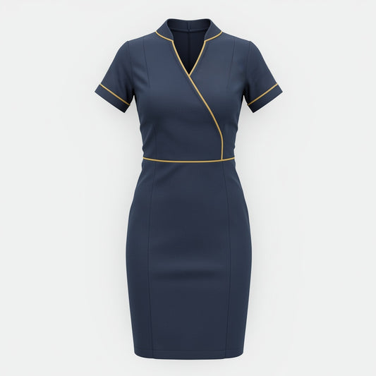 Maison de Monique - Flight Attendant Dress Navy Gold