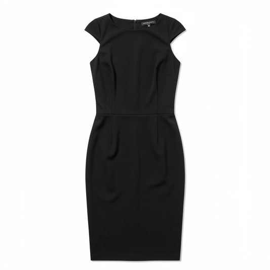 Maison de Monique - Pencil Dress Round Neck Cap Sleeves