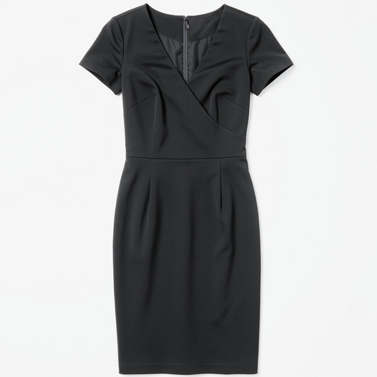 Maison de Monique - Pencil Dress Black V-Neck